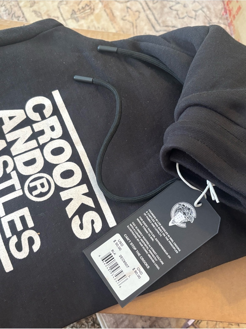 Crooks & Castles Black Tagged Pullover Hoodie